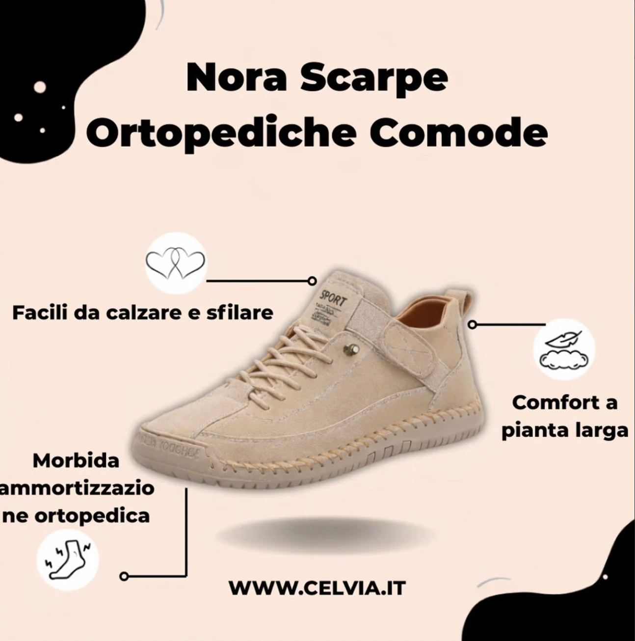 Zapatos ortopédicos cómodos y sin dolor