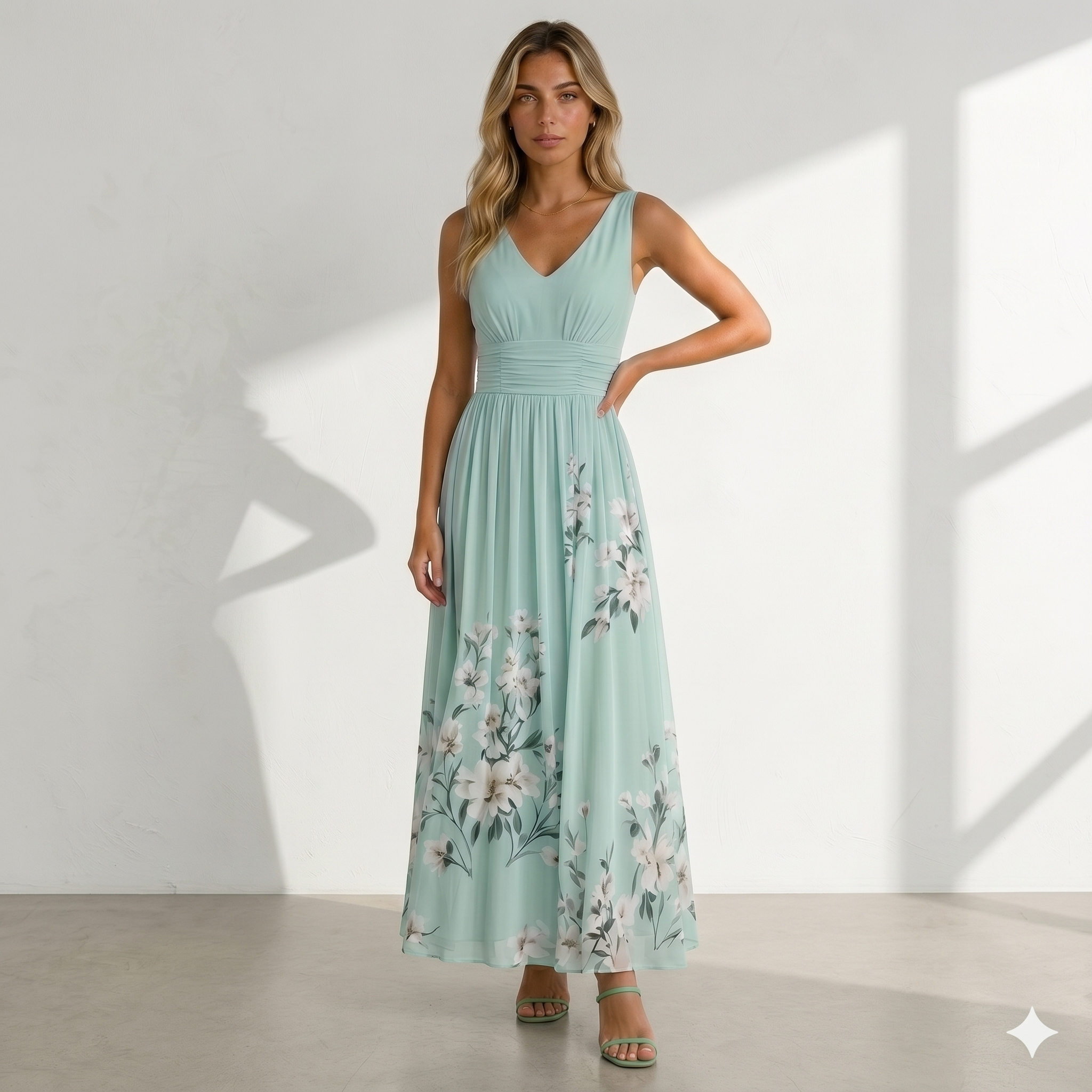 Vestido Elegante "Brisa de Verano": Sofisticación Floral y Silueta Perfecta