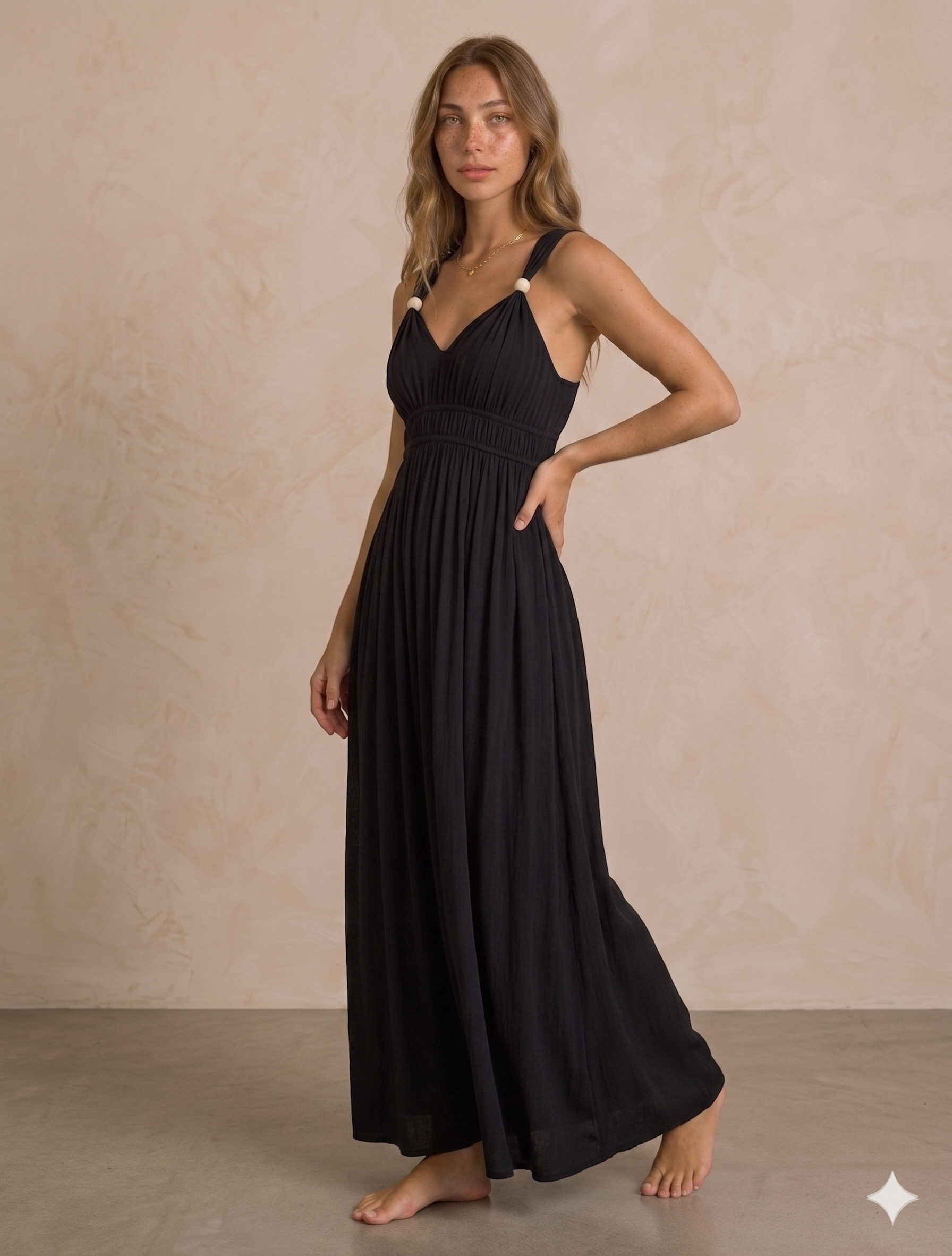 Vestido Maxi Verde Oliva Estilo Boho Chic