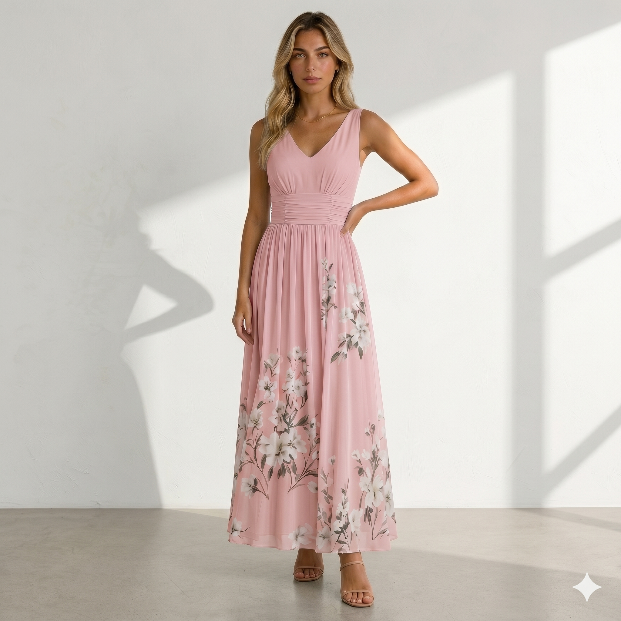 Vestido Elegante "Brisa de Verano": Sofisticación Floral y Silueta Perfecta
