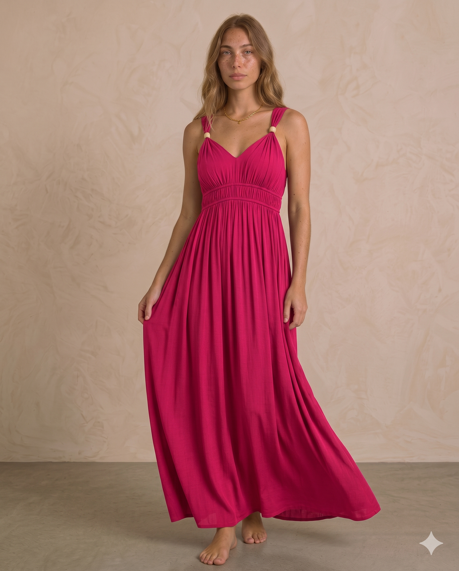 Vestido Maxi Verde Oliva Estilo Boho Chic