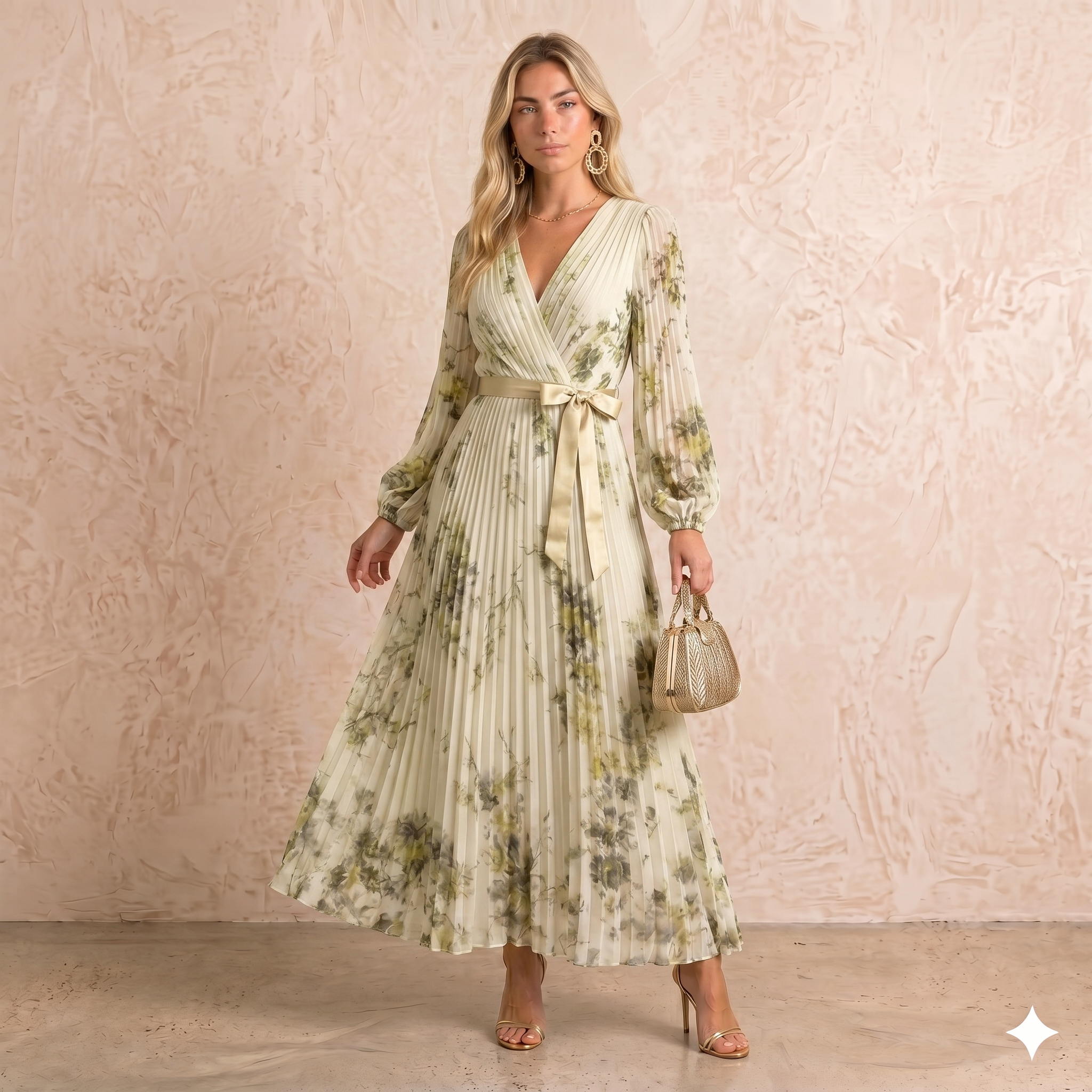 Vestido Largo Plisado "Romance Floral": Elegancia en cada paso
