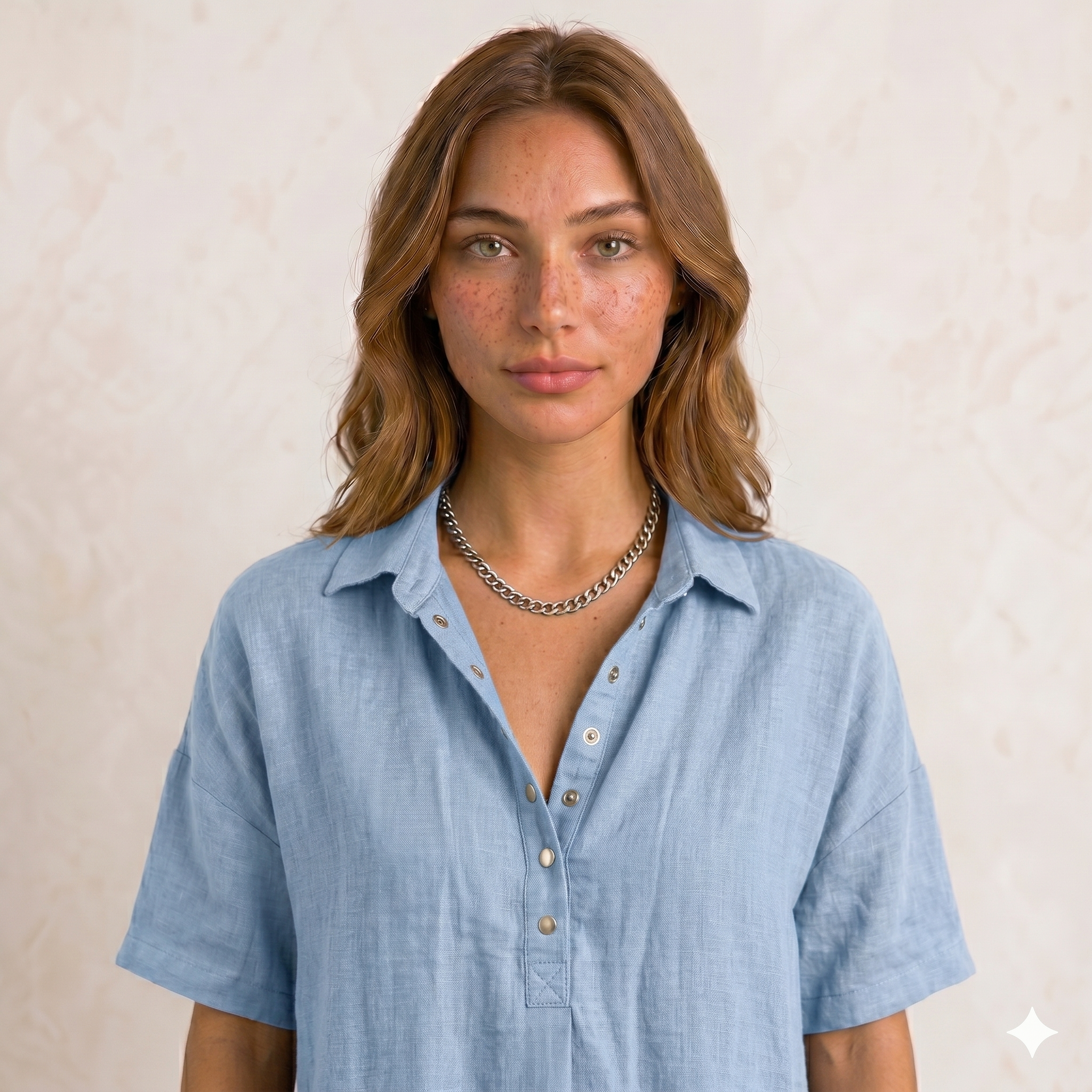 Addela | Blusa con cuello y botón