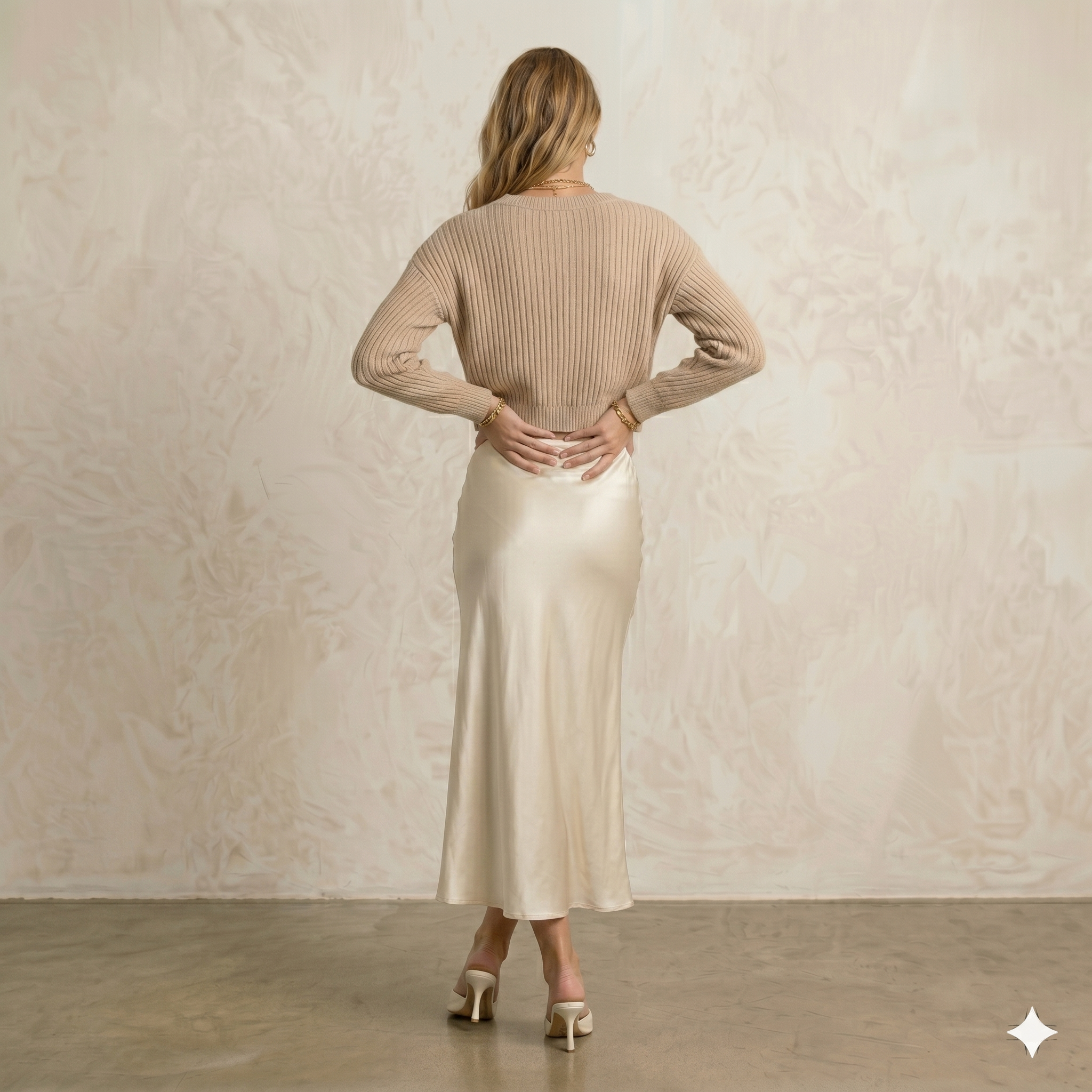 María | Vestido Satinado con Jersey Incluido