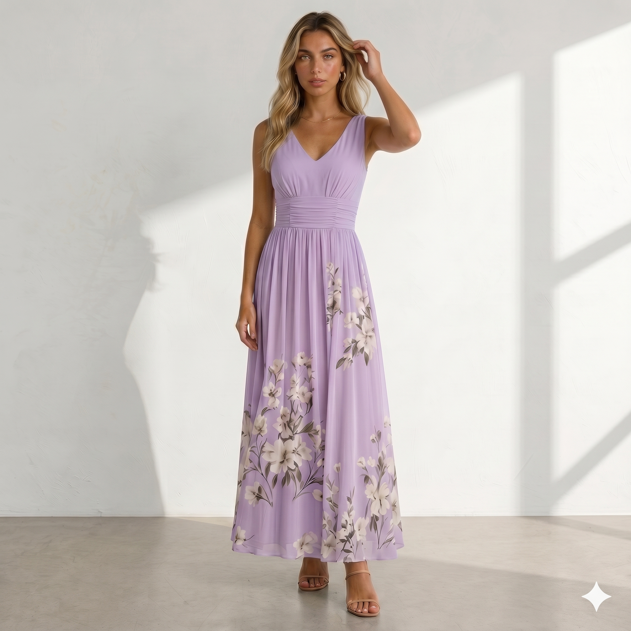 Vestido Elegante "Brisa de Verano": Sofisticación Floral y Silueta Perfecta
