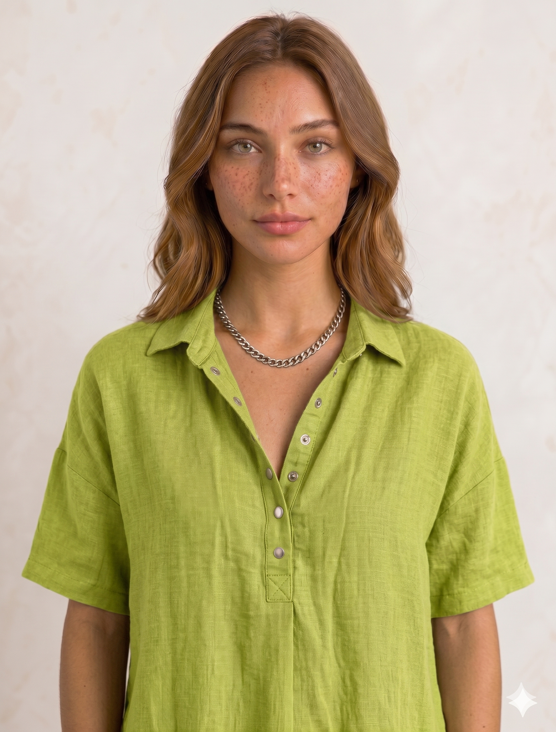 Addela | Blusa con cuello y botón