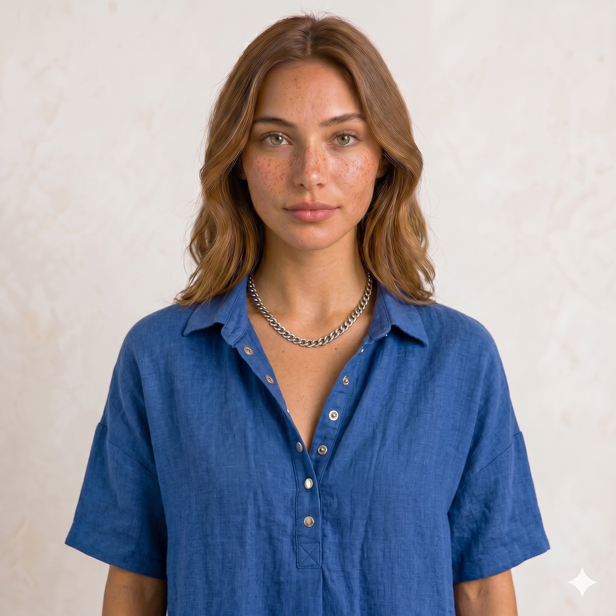 Addela | Blusa con cuello y botón