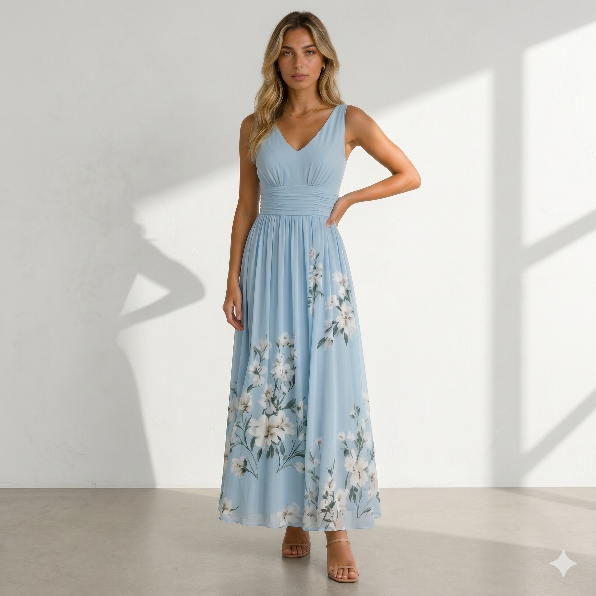 Vestido Elegante "Brisa de Verano": Sofisticación Floral y Silueta Perfecta