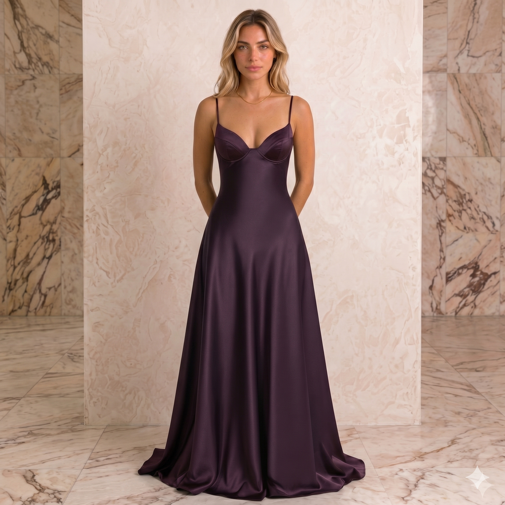 Vestido Maxi Satinado "Noche de Gala": Elegancia y Sensualidad