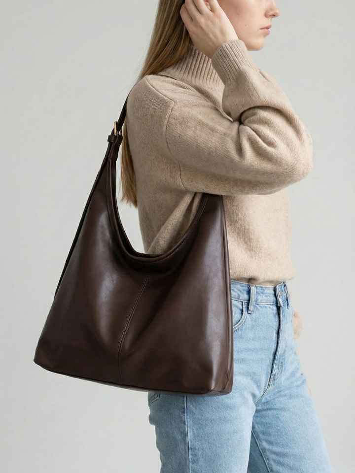 Ferrero | Bolso hobo de trabajo de piel vegana para mujer