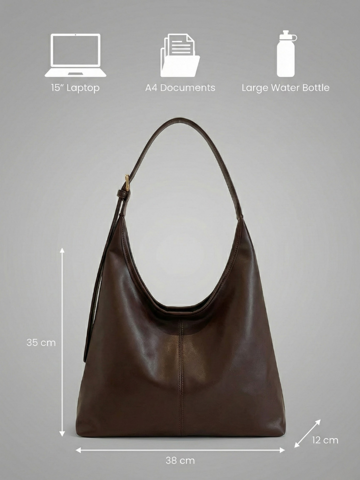 Ferrero | Bolso hobo de trabajo de piel vegana para mujer