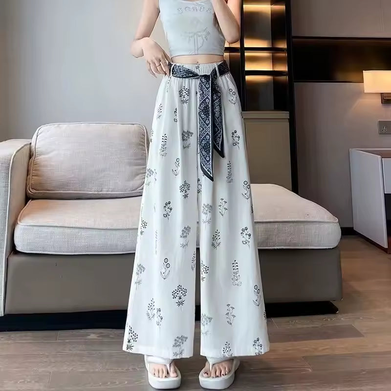 Pantalones Palazzo Retro con Lazo: Comodidad y Estilo Fluido