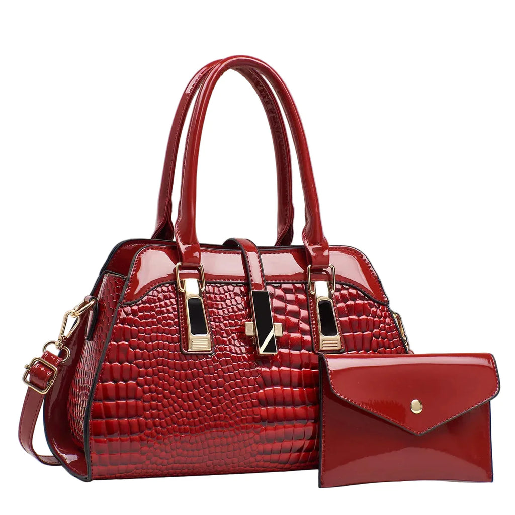 Bolso Tote Serpiente Rojo para Mujer – Elegancia Intensa y Estilo Sofisticado