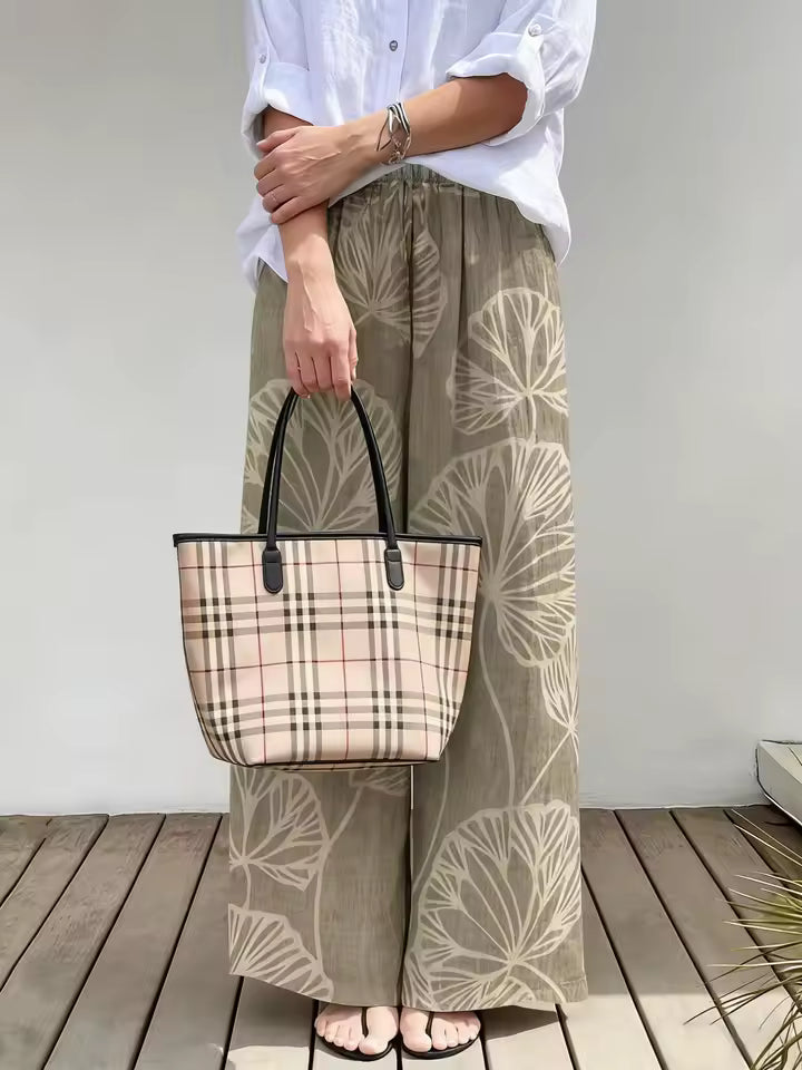 Pantalones Palazzo Boho Chic: Frescura y Estilo en Mezcla de Lino