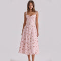 Vestido de Verano Floral con Corsé: Romanticismo y Vuelo de Ensueño
