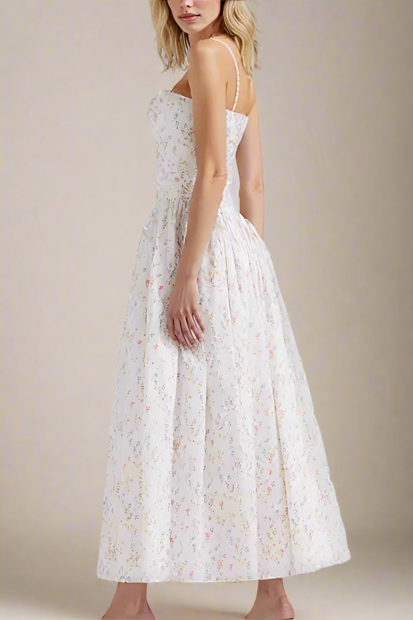 Vestido Midi "Tamsin": Elegancia Floral y Silueta Perfecta