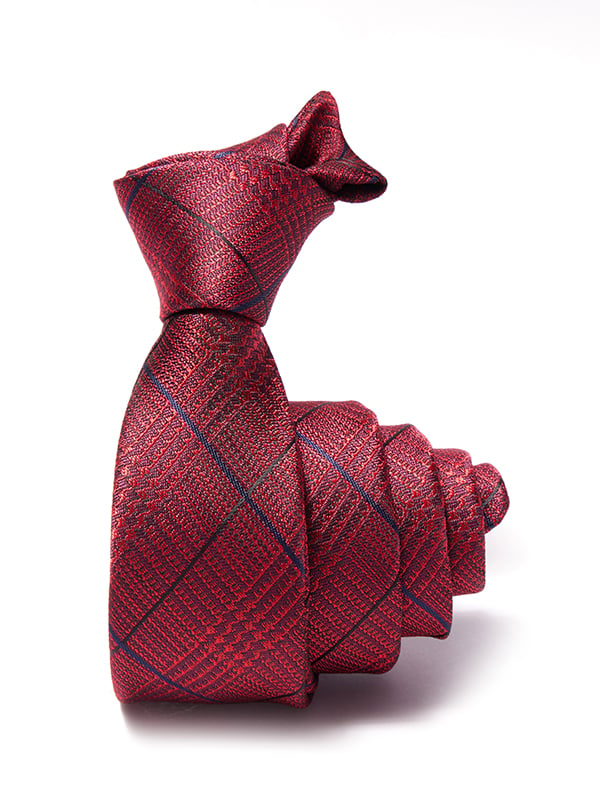 Corbata de microfibra Check Red