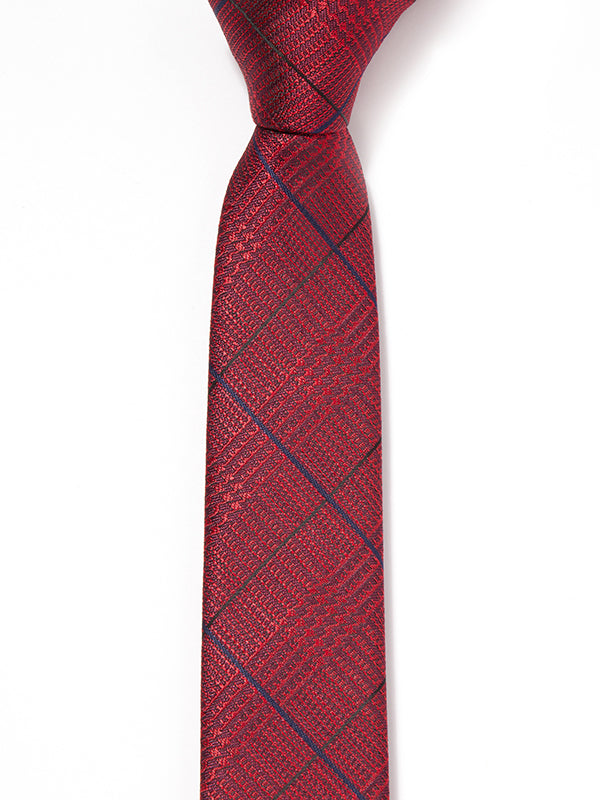 Corbata de microfibra Check Red
